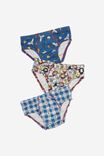 Boys 3 Pack Underwear Licensed, LCN WB HARRY POTTER/PETTY BLUE - alternate image 1