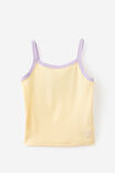 Ribbed Strappy Tank, BUTTER YELLOW/FUNDAY - example image 1