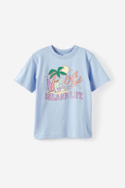 Essentials Graphic Short Sleeve Tee, CLOUD BLUE/CHILL OUT CROC