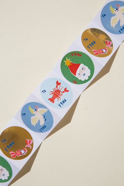 Christmas Wrap Stickers, CHRISSY TABLE