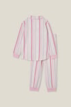 Angie Long Sleeve Pyjama Set, CRYSTAL PINK/MULTI STRIPE - alternate image 3