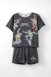 Ninja Turtles Damon Short Sleeve Pyjama Set, LCN NIC RABBIT GREY/TMNT & FRIENDS - alternate image 1