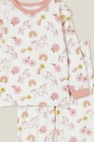 Ava Long Sleeve Pyjama Set, VANILLA/UNICORN WOODSTAMP - alternate image 2