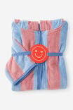 Kids Zip Thru Hooded Towel, SUNKISSED/CLOUD BLUE BOLD STRIPE - example image 4