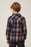Rugged Long Sleeve Shirt, NAVY/DUSTY CLAY PLAID - alternate image 3