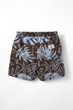 Bailey Board Short, HOT CHOCCY/DUSK BLUE PALM FOLIAGE - alternate image 3