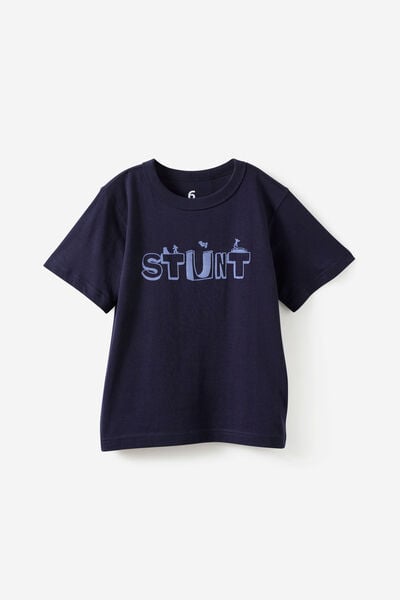 Essentials Graphic Short Sleeve Tee, SQUID INK/STUNT
