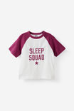 Raglan Sleep Tee Personalised, BERRY JAM/SLEEP SQUAD - example image 2