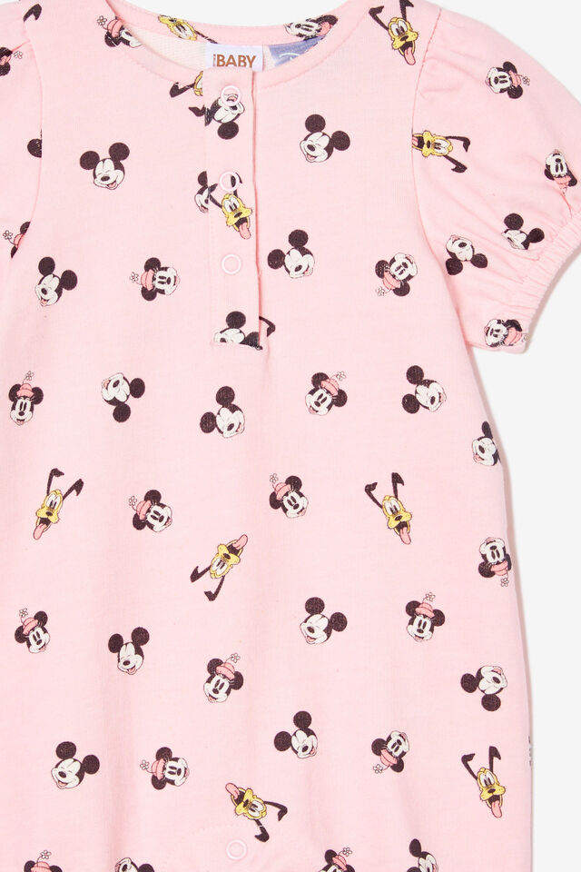 Mickey Mouse Eliza Puff Sleeve Parachute Playsuit, LCN DIS BALLERINA/MICKEY BEST FRIENDS FOREVER