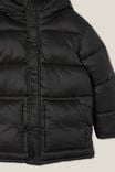 Huntley Hooded Puffer Jacket, BLACK - alternate image 2