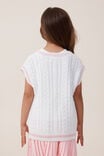 Selena Tennis Vest, WHITE/BLUSH PINK - alternate image 3