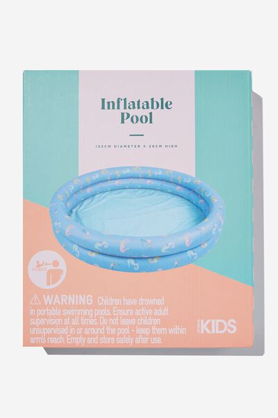 Inflatable Swimming Pool, DUSK BLUE SEAHORSE