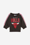 Alma Drop Shoulder Sweater Lcn, LCN NBA PHANTOM/BULLS FACE STRIPE - alternate image 1