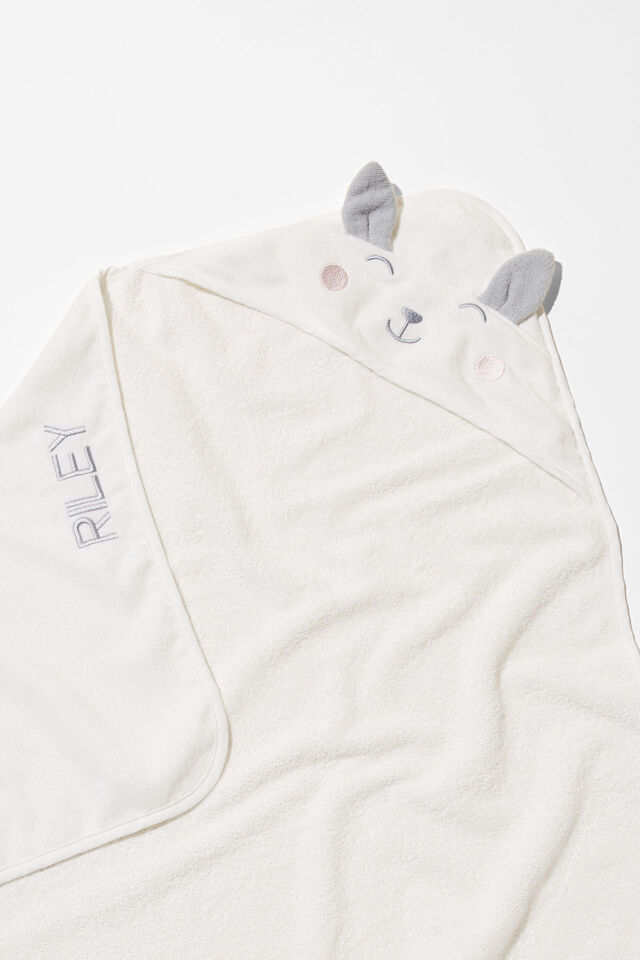 Baby Snuggle Towel - Personalised, SHEEPY/VANILLA