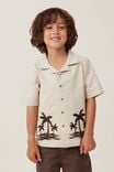 Cabana Short Sleeve Shirt, RAINY DAY/HOT CHOCCY PALM - alternate image 1