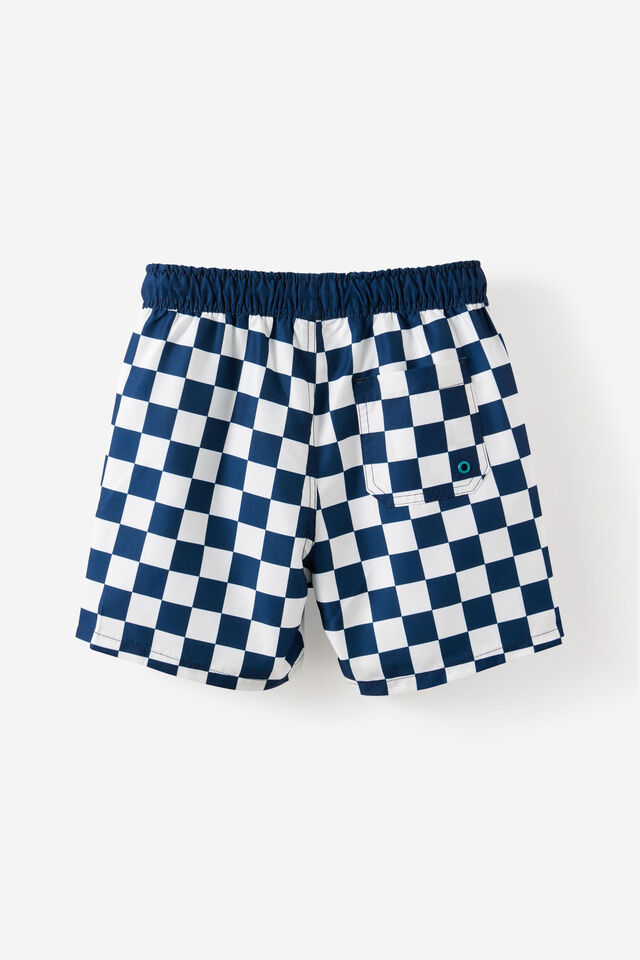 Bailey Board Short, SQUID INK/VANILLA CHECKERBOARD