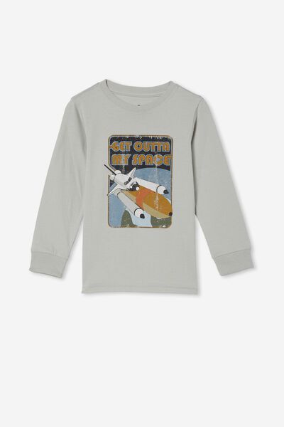 Max Long Sleeve Tee, WINTER GREY/OUTTA MY SPACE