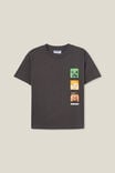 Camiseta - Minecraft License Drop Shoulder Short Sleeve Tee, LCN MIN PHANTOM/MINECRAFT FACES - vista alternativa 1