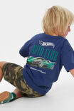 Licensed Drop Shoulder Short Sleeve Tee, LCN MAT NAVY DENIM/ HOT WHEELS AUTO CLUB - example image 2