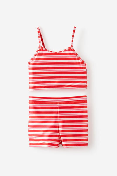 Tahlie Tankini Set, VARSITY RED/STRIPES