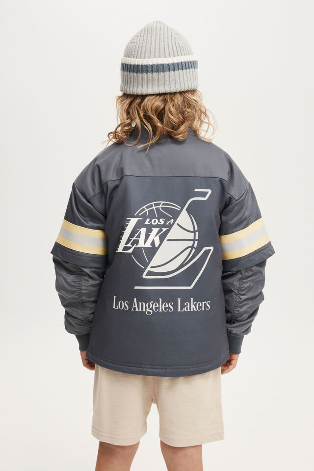 License Layered Jacket, LCN NBA VINTAG NAVY/LA LAKERS