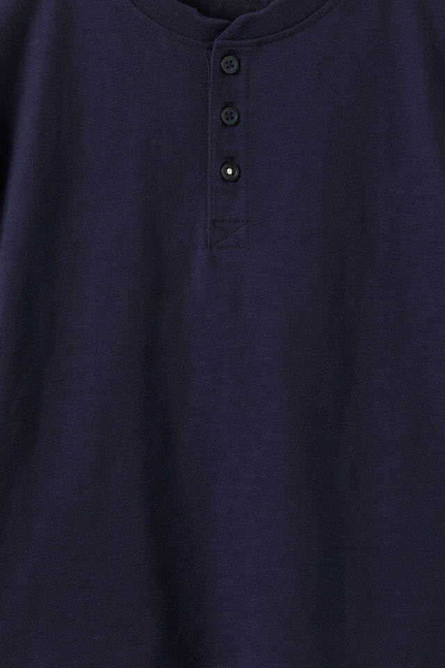 Slub Henley Tee, SQUID INK