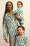 Adult Flannel Xmas Pj Set, ENGLISH IVY/SANTA STAMP - example image 2