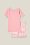 Talia Short Sleeve Pyjama Set, CORAL DREAMS/GLITTER RAINBOW - alternate image 3