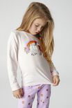 Florence Long Sleeve Pyjama Set, ROLLER UNICORN PALE VIOLET - alternate image 2