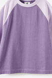 Raglan Long Sleeve Tee, ISLAND PUNCH/VINTAGE LILAC - example image 2