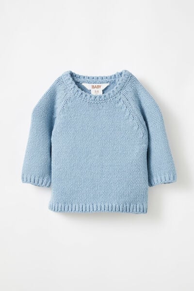 Connor Crew Neck Jumper, DUSTY BLUE