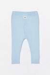 Organic Rib Knit Skinny Legging, WHITE WATER BLUE - alternate image 3