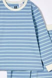 Ace Long Sleeve Pyjama Set, MARIAN STRIPE DUSTY BLUE/BARBER BLUE - alternate image 2