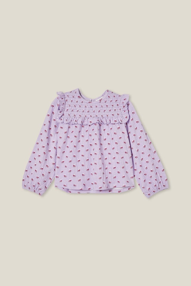 Claire Long Sleeve Top, LILAC DROP/BONNIE DITSY