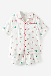 Adult Woven Family Xmas Pj Set Personalised, VANILLA/EVERYTHING CHRISTMAS - example image 3