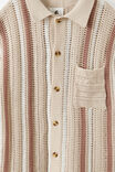Resort Knitted Shirt, RAINY DAY/VANILLA/COOKIE CRUMBLE STRIPE - example image 2
