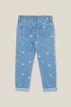 India Mom Jean, FADED VINTAGE WASH/FLORAL EMBROIDERY - alternate image 3