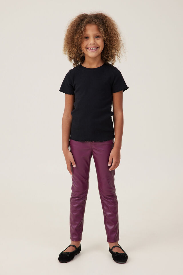Robbey Vegan Leather Pant, CRUSHED BERRY