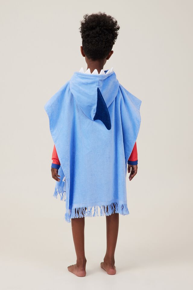 Kids Hooded Towel, DUSK BLUE/SHARK
