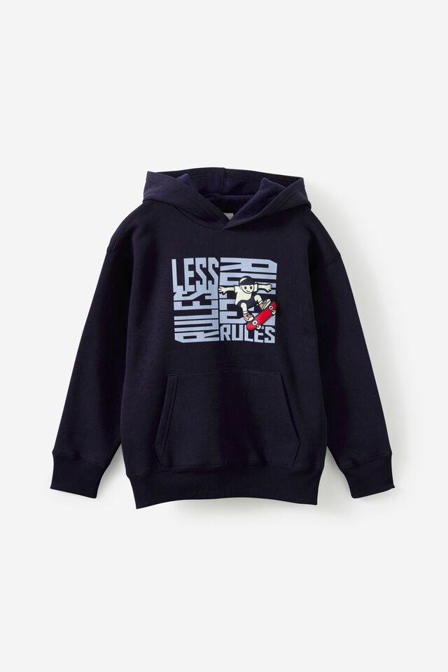 Sammy Oversize Hoodie, SQUID INK/LESS RULES