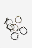 Kids Multi Pack Hair Ties, BLACK/MIXED TIES - example image 2