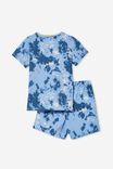 Hudson Short Sleeve Pyjama Set, TIE DYE BOLT/DUSK PETTY BLUE - alternate image 3