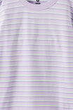 Essential Short Sleeve Graphic Tee, VINTAGE LILAC/PURPLE HUE/LIMELIGHT STRIPE - example image 2