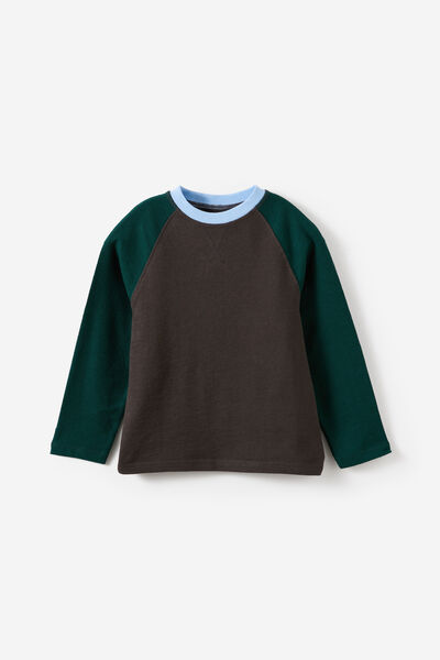 Noah Raglan Long Sleeve, PHANTOM/WINTER JADE/CLOUD BLUE