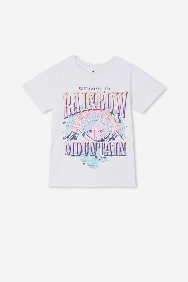 Camiseta - Penelope Short Sleeve Tee, WHITE/RAINBOW MOUNTAIN