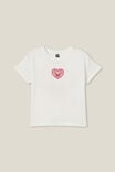 Camiseta - Poppy Short Sleeve Print Tee, VANILLA/STAY WILD HEART - vista alternativa 1