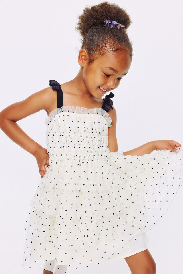 Molly Dress Up Dress, DARK VANILLA/SQUID INK SPOT