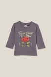 Camiseta - Jamie Long Sleeve Tee-Lcn, LCN BRA RABBIT GREY/SWEET CHILD O MINE ROSE - vista alternativa 1