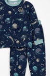 Ace Long Sleeve Pyjama Set, IN THE NAVY/ SPACE GLOW - alternate image 2