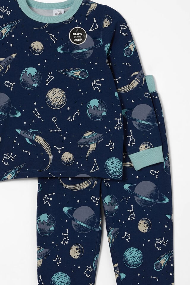 Ace Long Sleeve Pyjama Set, IN THE NAVY/ SPACE GLOW